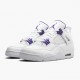 Nike Air Jordan 4 Retro Purple Metallic Dame/Herre Hvid/Metallic Silver-Court Pu CT8527 115