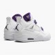 Nike Air Jordan 4 Retro Purple Metallic Dame/Herre Hvid/Metallic Silver-Court Pu CT8527 115