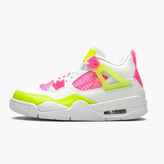 Nike Air Jordan 4 Retro White Lemon Pink Dame/Herre CV7808 100 Hvid/Lemon Venom/Lyserød Blast