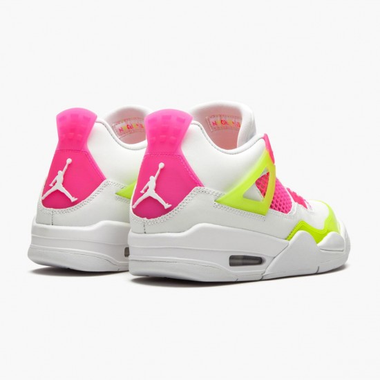 Nike Air Jordan 4 Retro White Lemon Pink Dame/Herre CV7808 100 Hvid/Lemon Venom/Lyserød Blast