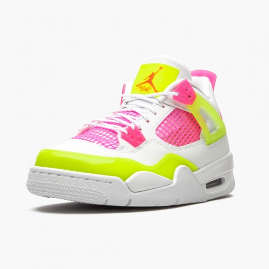 Nike Air Jordan 4 Retro White Lemon Pink Dame/Herre CV7808 100 Hvid/Lemon Venom/Lyserød Blast