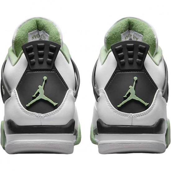 Nike Air Jordan 4 Retro Seafoam Hvid Oil Grøn-Dark Ash AQ9129-103