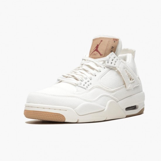 Levis x Nike Air Jordan 4 Denim Herre AO2571 100 Hvid