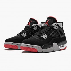 Nike Air Jordan 4 Retro "Bred" 2019 Release Sort/Cement Grå-Summit Hvid 308497 060