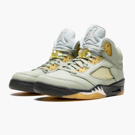 Nike Air Jordan 5 Jade Horizon Dame/Herre Light Silver-Anthracite-Lyserød Glaze DC7501 300