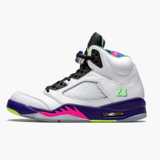 Nike Air Jordan 5 Retro Alternate Bel-Air Dame/Herre Hvid Lyserød-Ghost Grøn DB3335 100