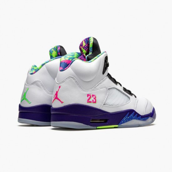 Nike Air Jordan 5 Retro Alternate Bel-Air Dame/Herre Hvid Lyserød-Ghost Grøn DB3335 100