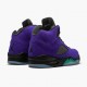 Nike Air Jordan 5 Retro Alternate Grape Herre Grape Ice/Sort-Clear-New Emer 136027 500