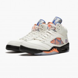 Nike Air Jordan 5 Retro "International Flight" Dame/Herre Sail/Racer Blå-Cone-Sort 136027 148 