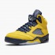 Nike Air Jordan 5 Retro Michigan (2019) Dame/Herre Amarillo/College Flåde CQ9541 704