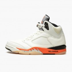 Nike Air Jordan 5 Retro "Shattered Backboard" Dame/Herre Sail Orange Sort DC1060 100