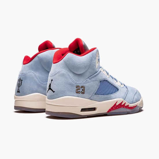 Nike Air Jordan 5 Retro Trophy Room Ice Blue Dame/Herre Ice Blå/University Rød-Sail-M CI1899 400