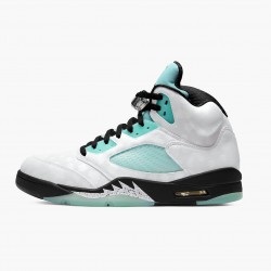 Nike Air Jordan Retro 5 "Island Green" Dame/Herre Hvid/Sort-Hvid-Island Grøn CN2932 100 