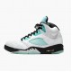 Nike Air Jordan Retro 5 Island Green Dame/Herre Hvid/Sort-Hvid-Island Grøn CN2932 100