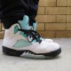 Nike Air Jordan Retro 5 Island Green Dame/Herre Hvid/Sort-Hvid-Island Grøn CN2932 100