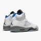 Nike Air Jordan 5 Retro White Stealth DD0587 140 Hvid/Stealth-Sort-Hyper Roya Herre