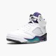 Nike Air Jordan 5 Retro Grape Hvid/New Emerald-Grp Ice-Blk Herre 136027 108