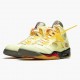 OFF-WHITE x Nike Air Jordan 5 Retro Sail Herre Sail/Fire Rød-Muslin-Sort DH8565 100