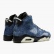 Nike Air Jordan 6 RetroWashed Denim Dame/Herre CT5350-401 Sort-Sail/Varsity Rød Sort