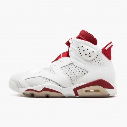 Nike Air Jordan Retro 6 "Alternate" Dame/Herre 384664 113 Hvid/Gym Rød-Pure Platin Sort