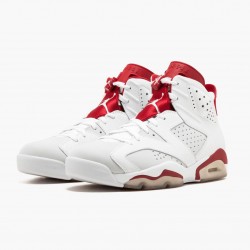 Nike Air Jordan Retro 6 "Alternate" Dame/Herre 384664 113 Hvid/Gym Rød-Pure Platin Sort