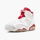 Nike Air Jordan Retro 6 Alternate Dame/Herre 384664 113 Hvid/Gym Rød-Pure Platin Sort