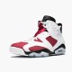 Nike Air Jordan Retro 6 Carmine Dame/Herre 384664 160 Hvid/Carmine-Sort Sort