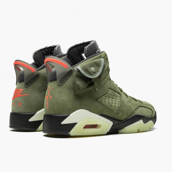 Travis Scott x Nike Air Jordan 6 Retro Olive Dame/Herre CN1084 200 Medium Oliven/Sort-Sail/Univer Sort