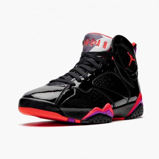 Nike Air Jordan 7 Retro Black Patent Dame/Herre Sort/Anthracite-Smoke Grå-Br 313358 006